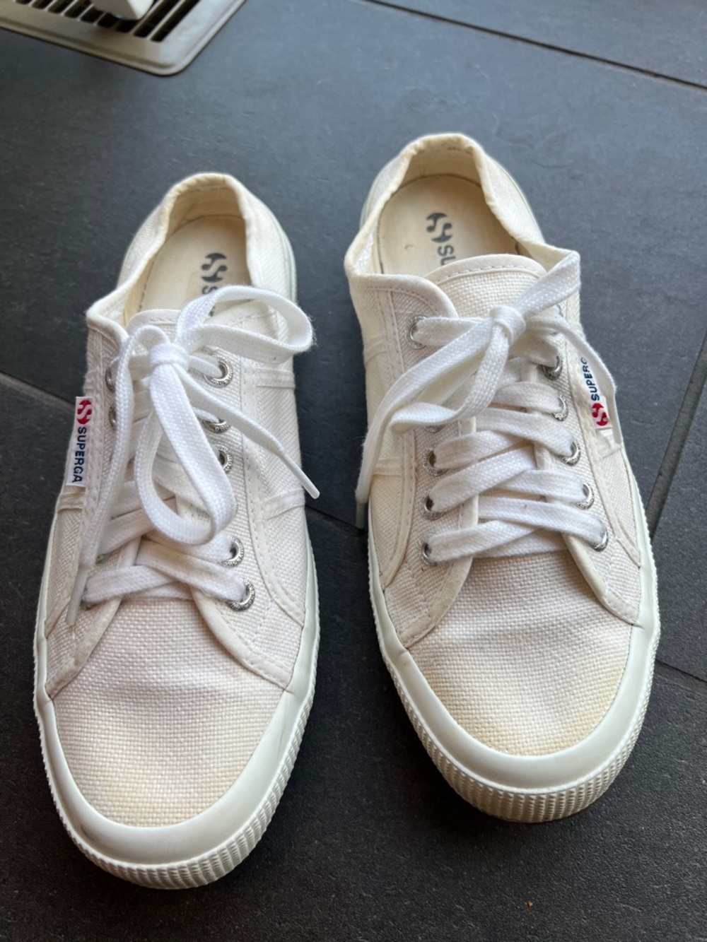 Superga Women’s White Canvas Low-Top Sneakers